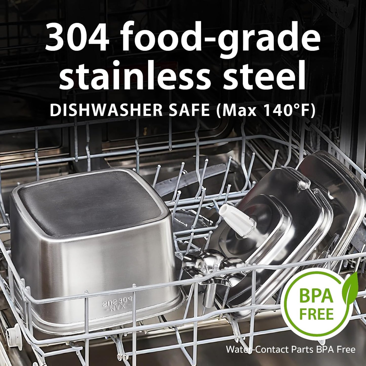 Automatic Stainless Steel Cat Water Fountain, 3.2L Large Dog Water Dispenser, 108oz Quiet Pet Fountain with Silicone Mat and 3 Replacement Filters