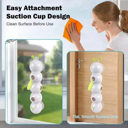 Caterpillar Interactive Cat Toy Motion Activated Wack a Worm Post Toy Rechargeable Automatic Teasing Cat Toy with Tail for Cats