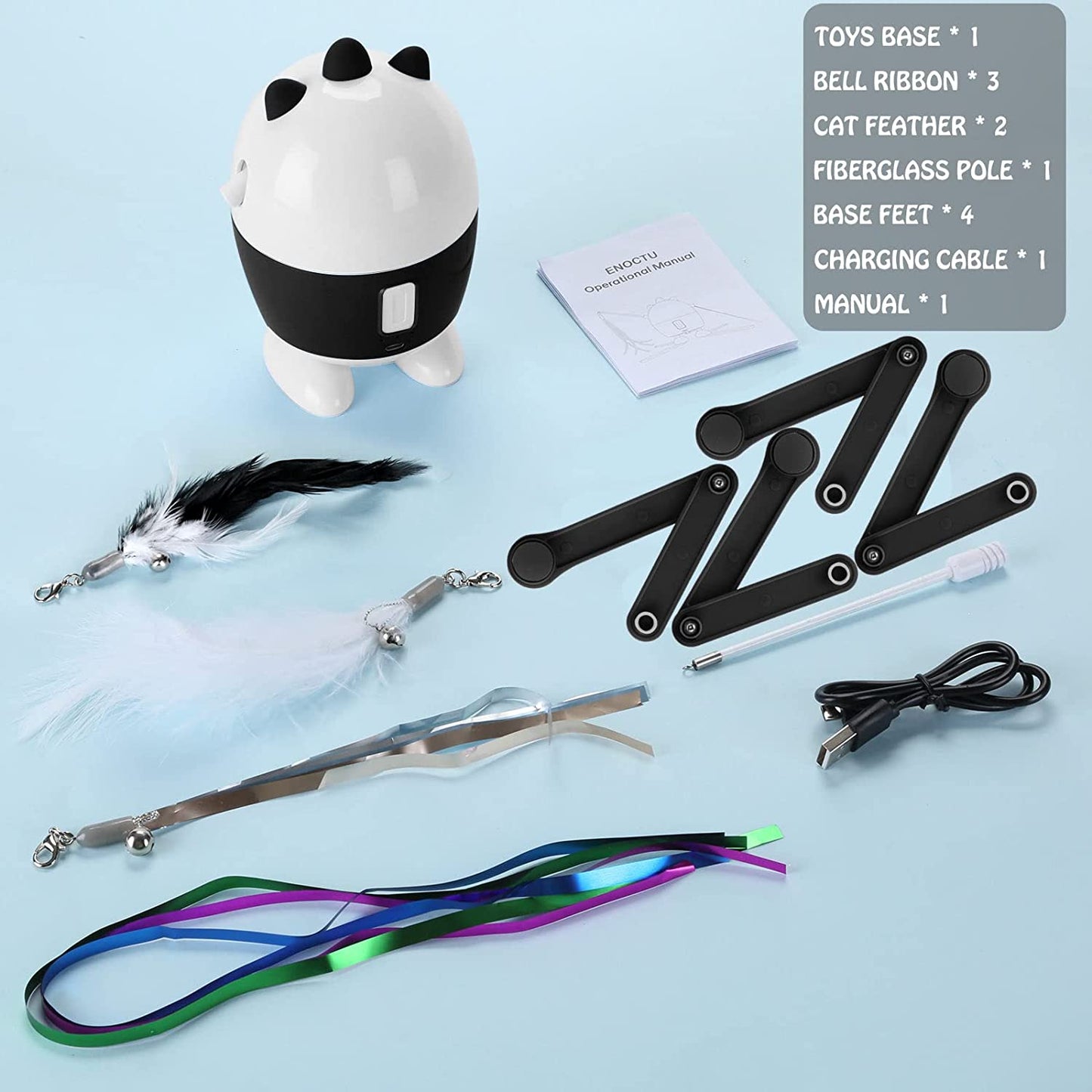 Cat Toys Interactive, Cat Light Toy and Cat Feather Toys 2 in 1, Recharge Cat Exercise Toys for Indoor Cats Automatic Cat Toys Interactive for Kitten