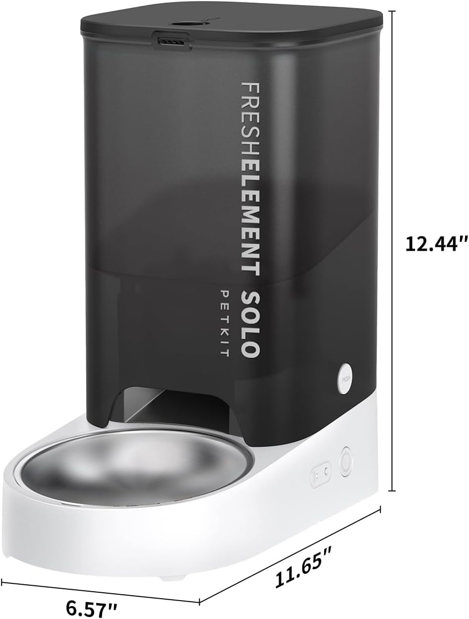 Automatic Cat Feeder, 2.4G Wifi Automatic Dog Feeder, App Control Pet Food Dispenser with Triple Fresh-Lock System, up to 10 Meals per Day, Schedule Feeding, Food Shortage Alert, 3L Capacity