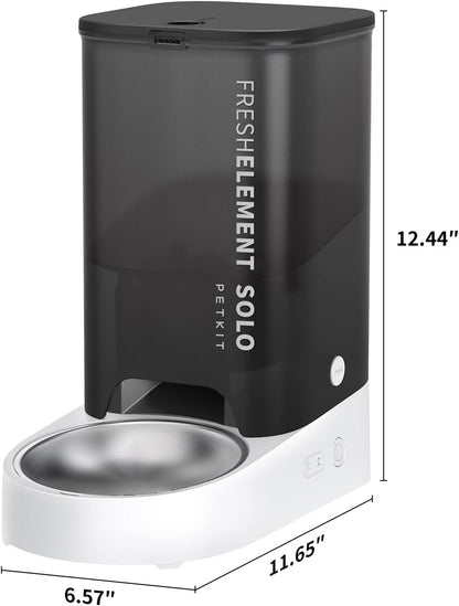 Automatic Cat Feeder, 2.4G Wifi Automatic Dog Feeder, App Control Pet Food Dispenser with Triple Fresh-Lock System, up to 10 Meals per Day, Schedule Feeding, Food Shortage Alert, 3L Capacity