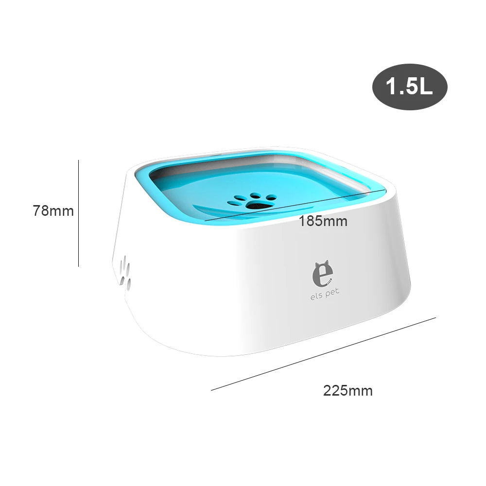 PurelyPawsome No-Spill Floating Pet Water Bowl – 1.5L Anti-Gulping Dispenser for Dogs & Cats