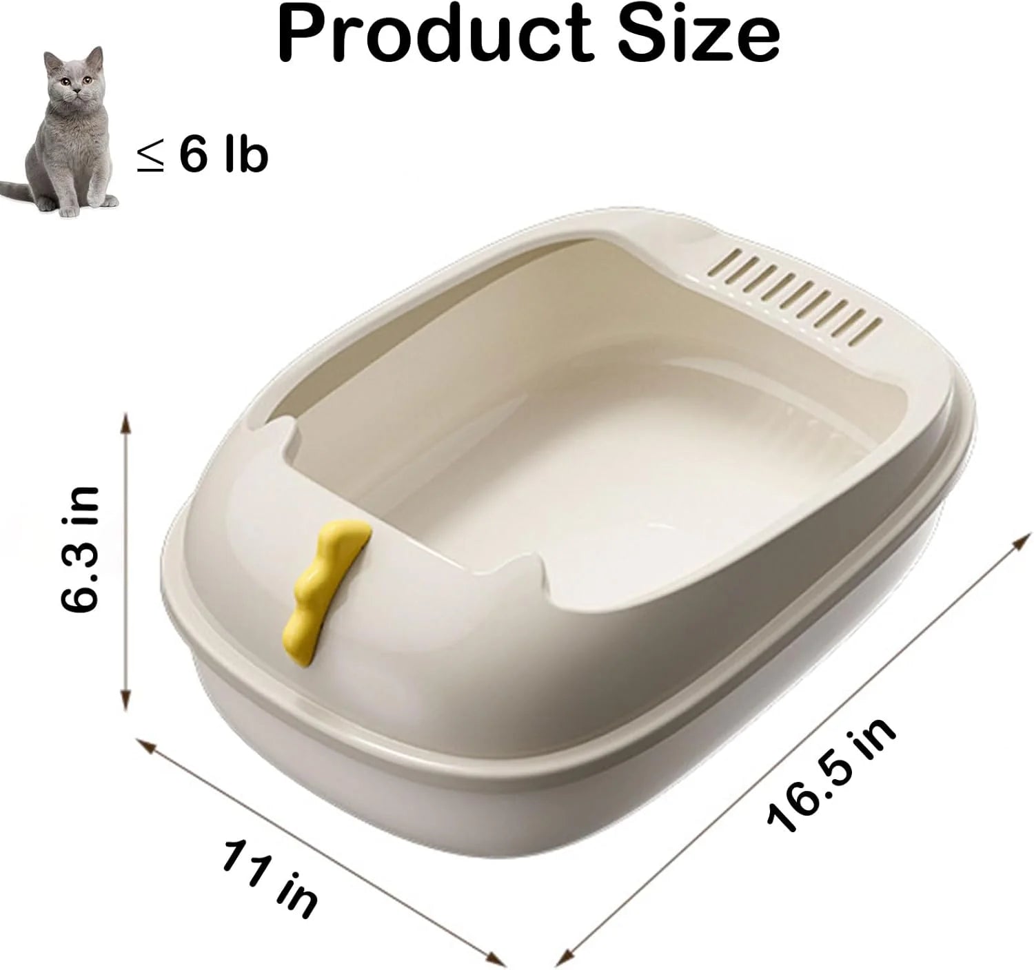 Pawsome-Pan™ Anti-Splashing High-Sided Litter Box - Modern Semi-Enclosed Cat Toilet with Integrated Litter Sifting Scoop