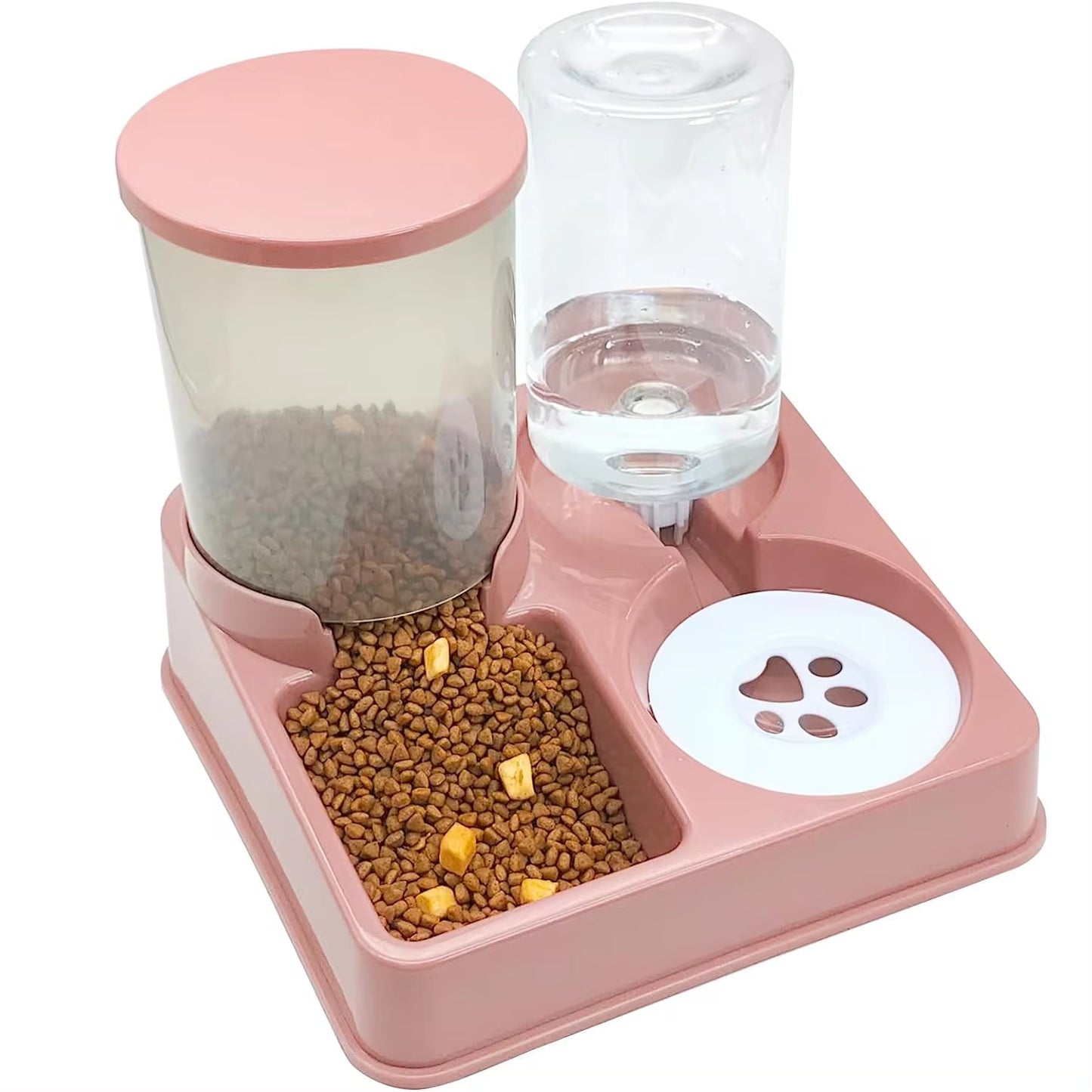 🐾 Pawsome-Duo Gravity Feed & Water Station