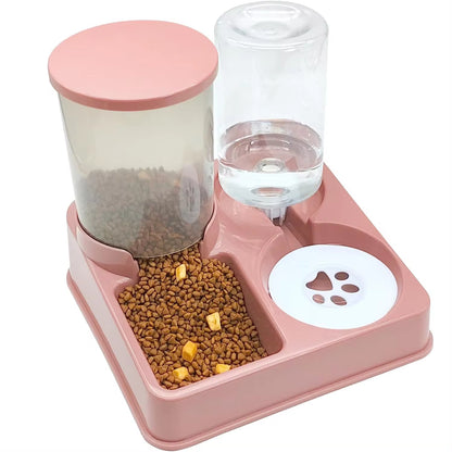 🐾 Pawsome-Duo Gravity Feed & Water Station
