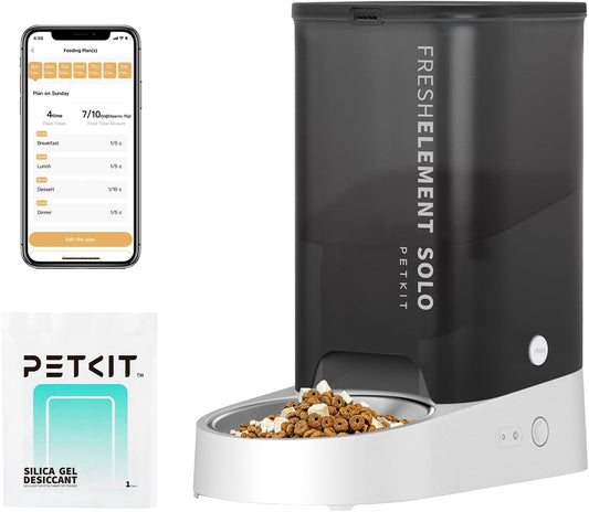 Automatic Cat Feeder, 2.4G Wifi Automatic Dog Feeder, App Control Pet Food Dispenser with Triple Fresh-Lock System, up to 10 Meals per Day, Schedule Feeding, Food Shortage Alert, 3L Capacity