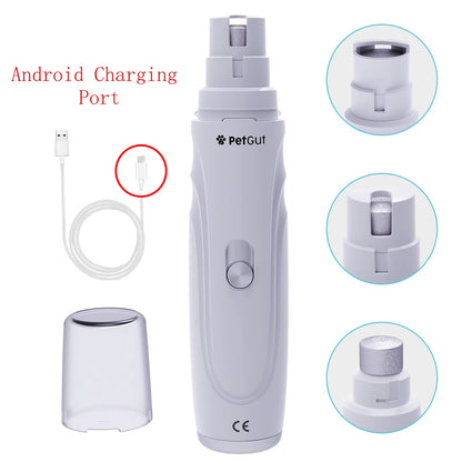 Catpaws™ Professional Ultra-Quiet Pet Nail Grinder - 2-Speed Rechargeable Trimmer for Dogs & Cats