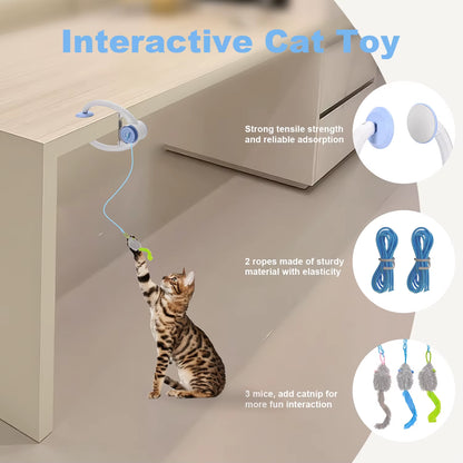 Pawsome-Swing™ Interactive Door-Hanging Cat Toy - Automatic Retractable Mouse Toy with Smart Motion & USB Rechargeable