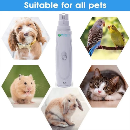 Catpaws™ Professional Ultra-Quiet Pet Nail Grinder - 2-Speed Rechargeable Trimmer for Dogs & Cats