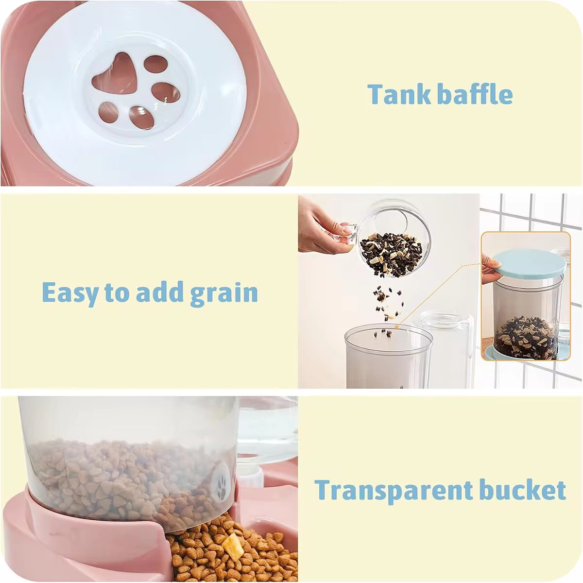 🐾 Pawsome-Duo Gravity Feed & Water Station