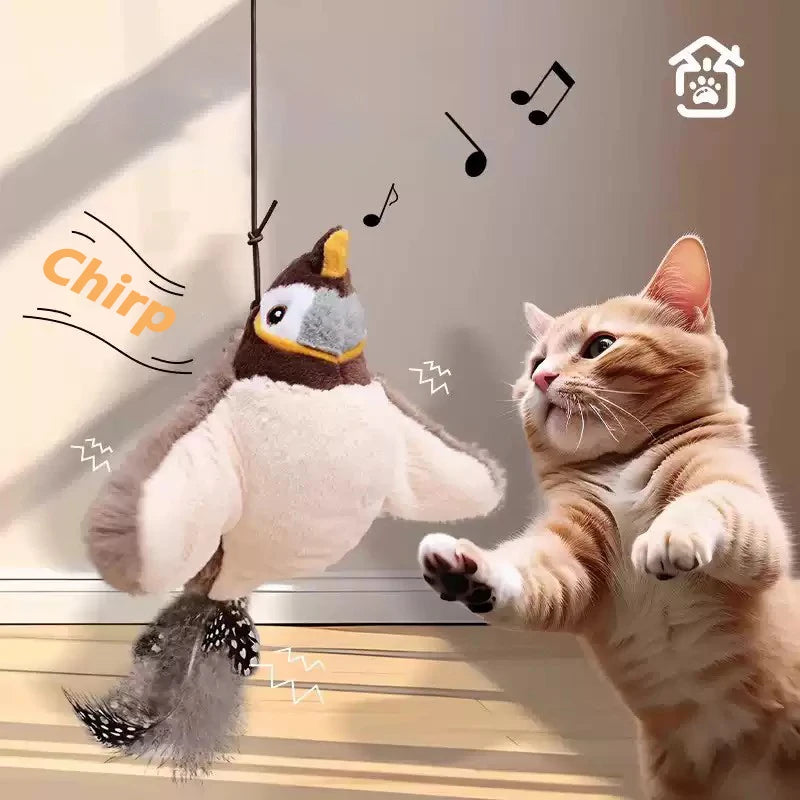 🐾 Purely Pawsome™ Interactive Chirping Bird Toy
