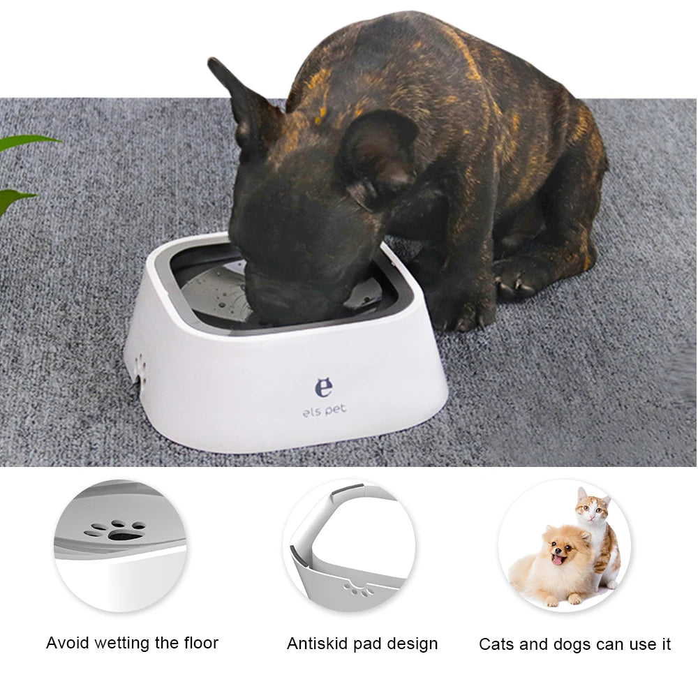 PurelyPawsome No-Spill Floating Pet Water Bowl – 1.5L Anti-Gulping Dispenser for Dogs & Cats