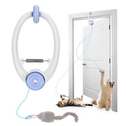 Pawsome-Swing™ Interactive Door-Hanging Cat Toy - Automatic Retractable Mouse Toy with Smart Motion & USB Rechargeable