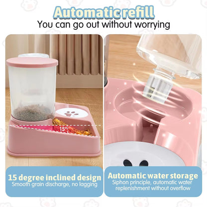 🐾 Pawsome-Duo Gravity Feed & Water Station