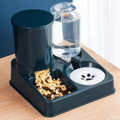 🐾 Pawsome-Duo Gravity Feed & Water Station